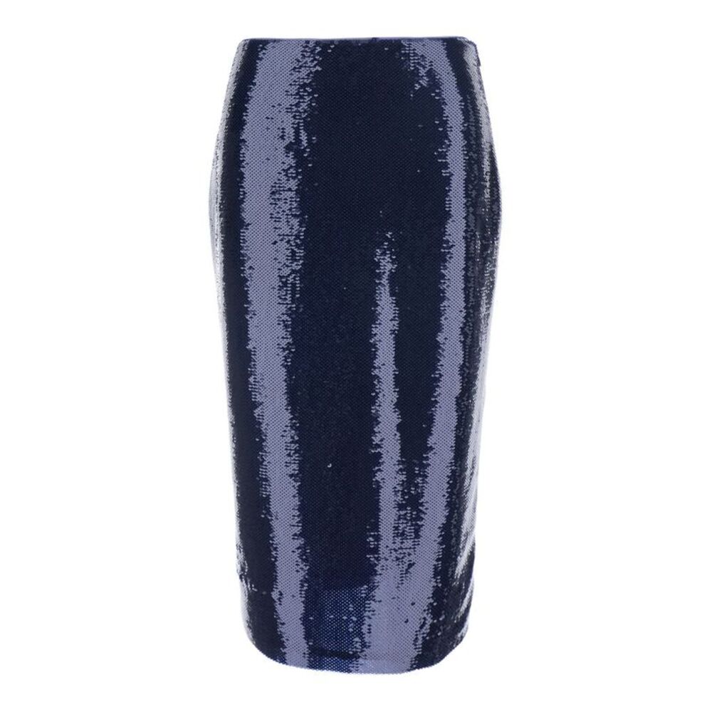 Tom Ford Women Blue Skirt With All-Over Sequins In Stretch Tech Fabric For Women